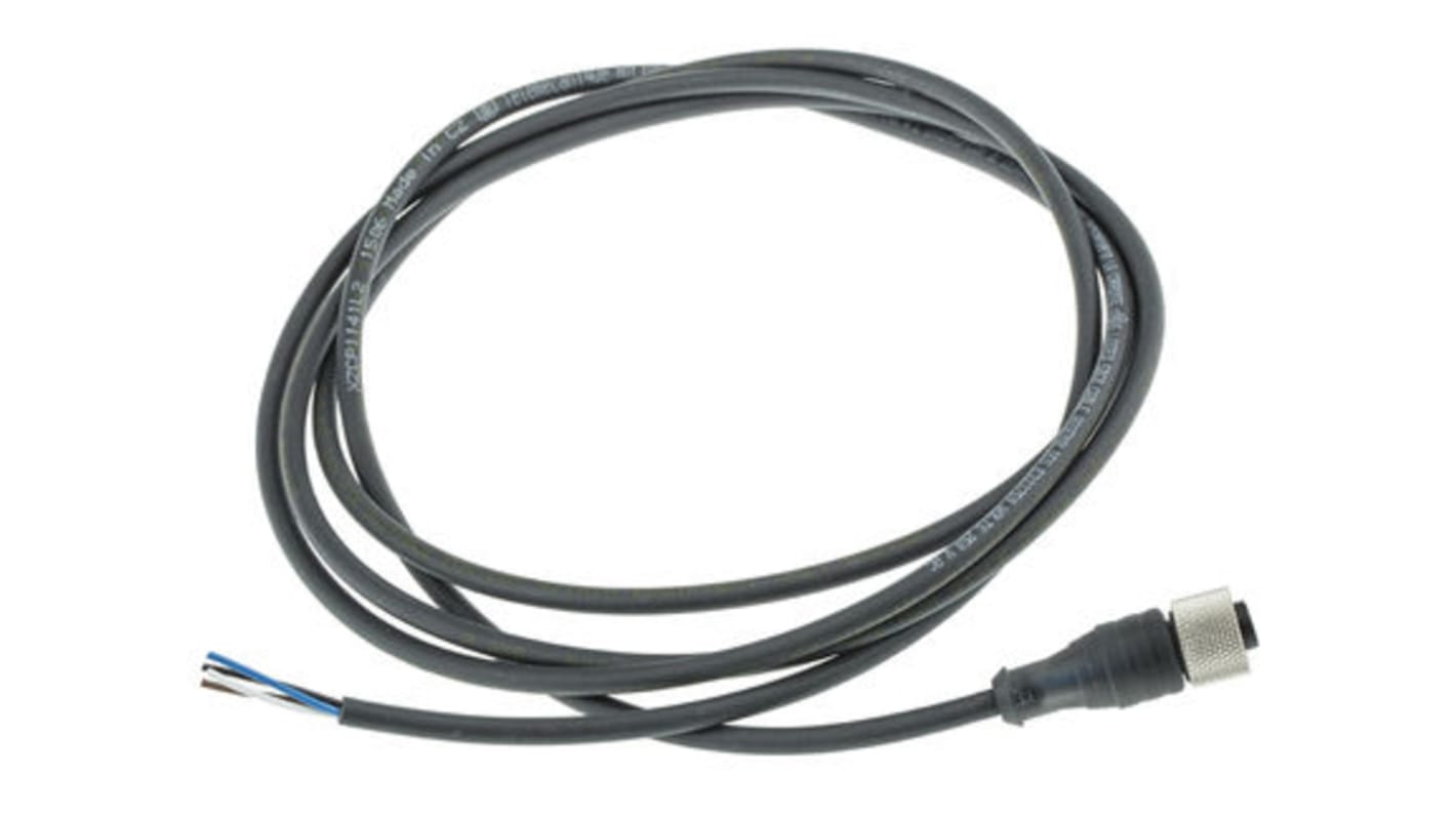 Telemecanique Sensors Érzékelő-működtető kábel, M12 - Szereletlen - 5 érintkező, 75 V DC, 4 A, 2m