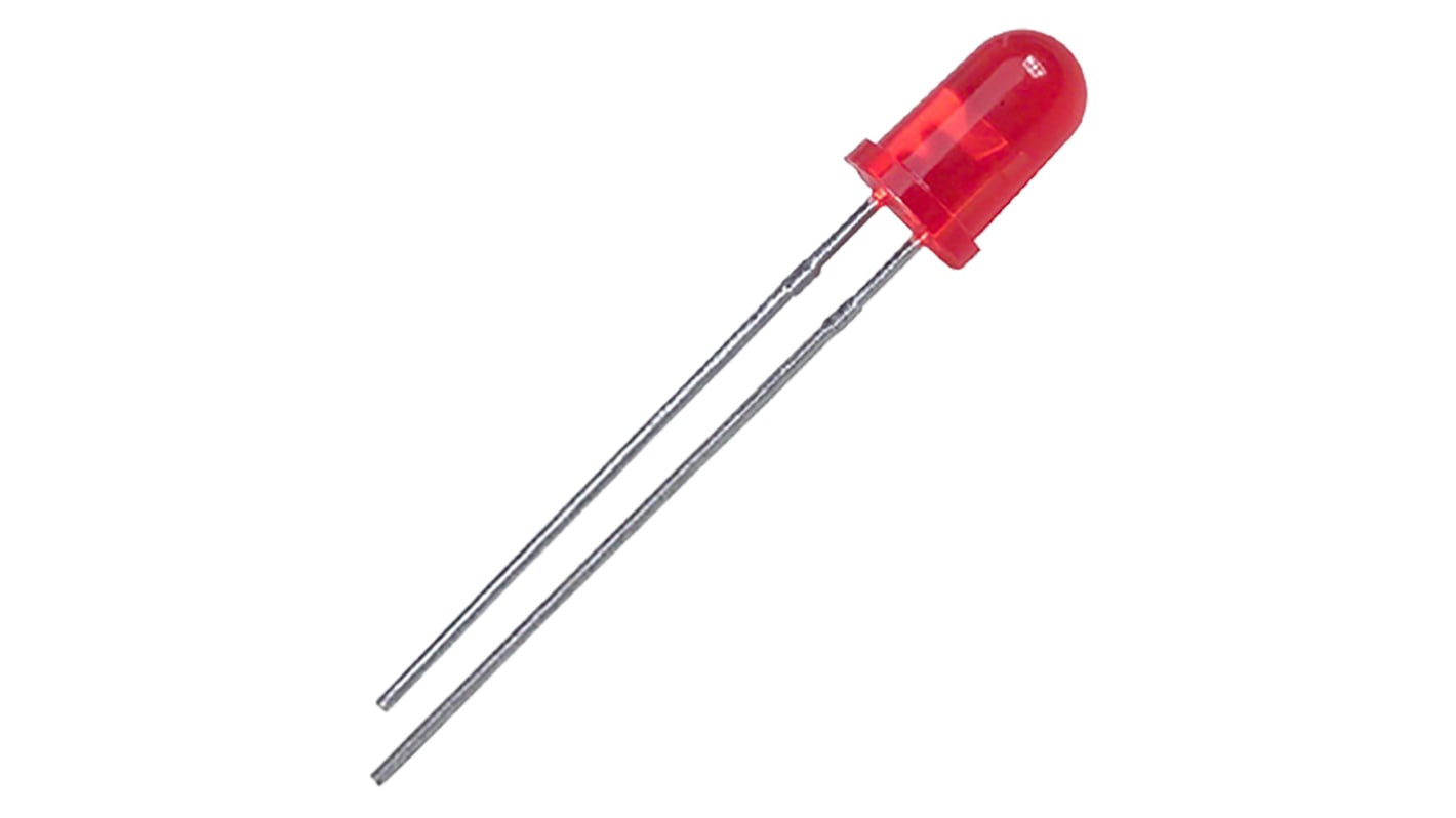 LED Rouge, Traversant, 5 mm (T-1 3/4), 2,6 V