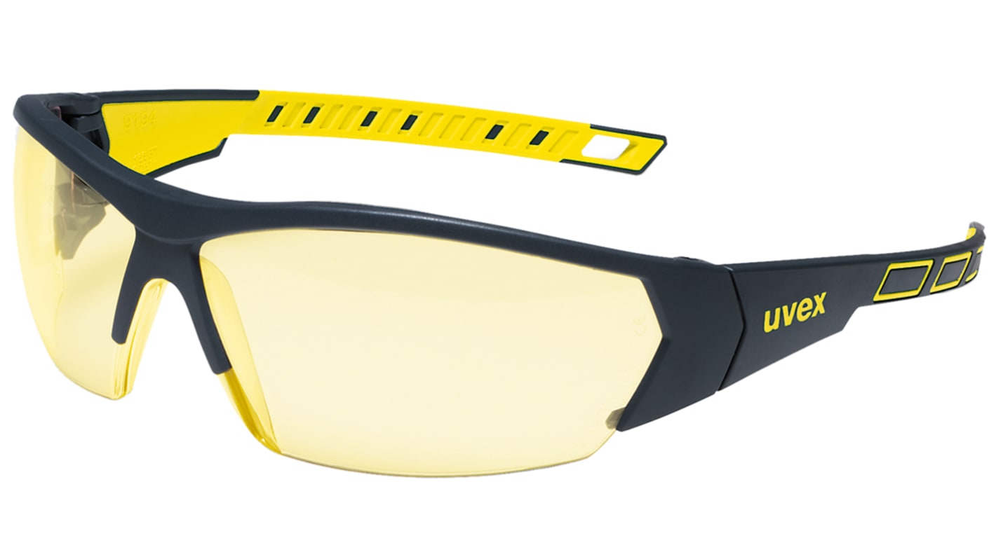 Lunettes de protection Uvex i-Works Ambre Polycarbonate antibuée, Résistant aux rayures, protection UV 400