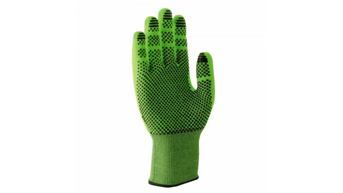 Uvex C500 Dry Green HPPE Cut Resistant Work Gloves, Size 7, Small, Vinyl Coating