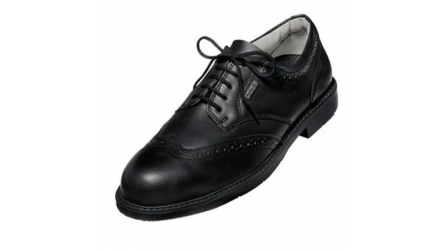 Uvex Office Brogue Herren Sicherheitsschuhe Schwarz, mit Zehen-Schutzkappe, Größe 40 / UK 6,5, EN20345 S1