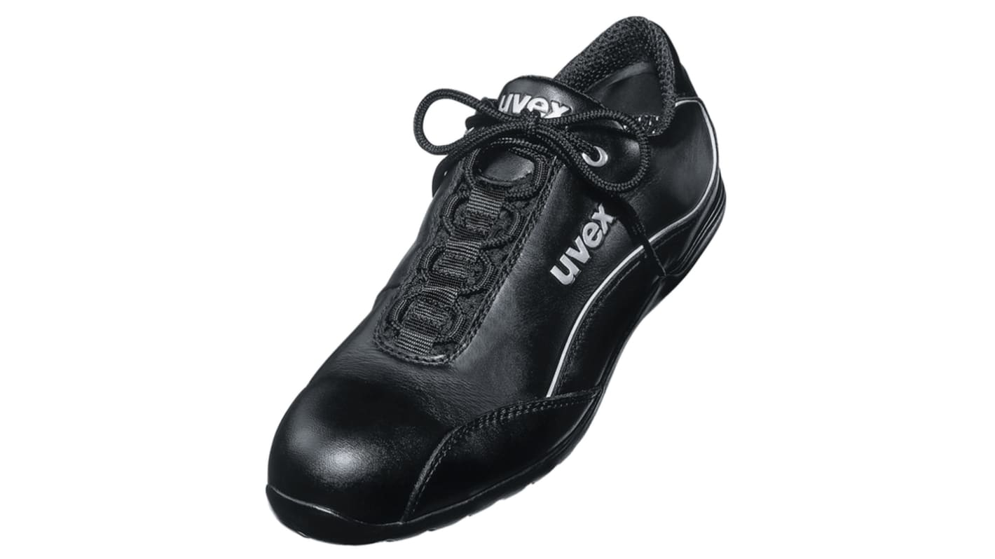 Uvex Unisex Sicherheitshalbschuhe Schwarz, mit Zehen-Schutzkappe EN 20345 S1, Größe 38 / UK 5, ESD-sicher