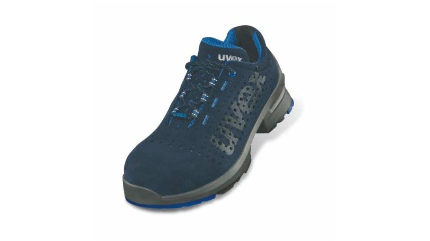 Uvex Unisex Sicherheitshalbschuhe Blau, Grau, mit Zehen-Schutzkappe EN 20345 S1, Größe 38 / UK 5, ESD-sicher
