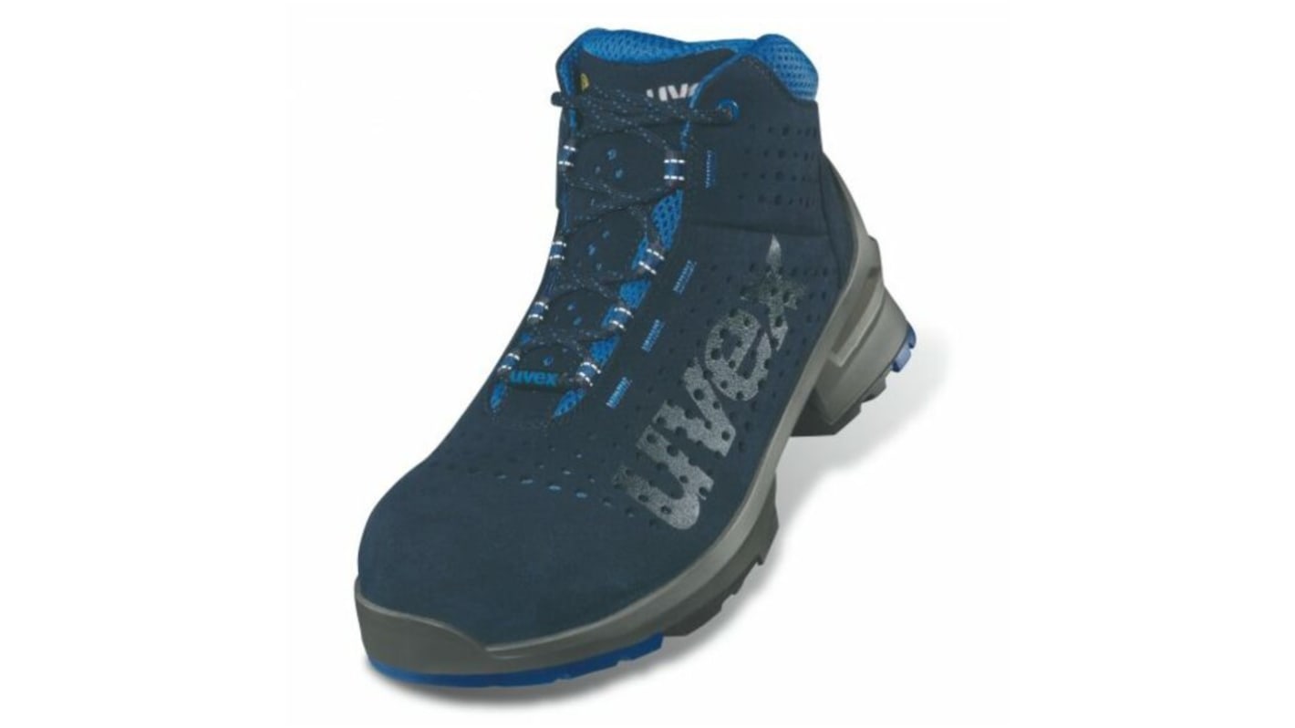 Uvex 1-8532 EN20345 S1, Unisex, Sicherheitsstiefel Blau, Grau, mit Zehen-Schutzkappe, ESD-sicher, Größe 36 / UK 3,5