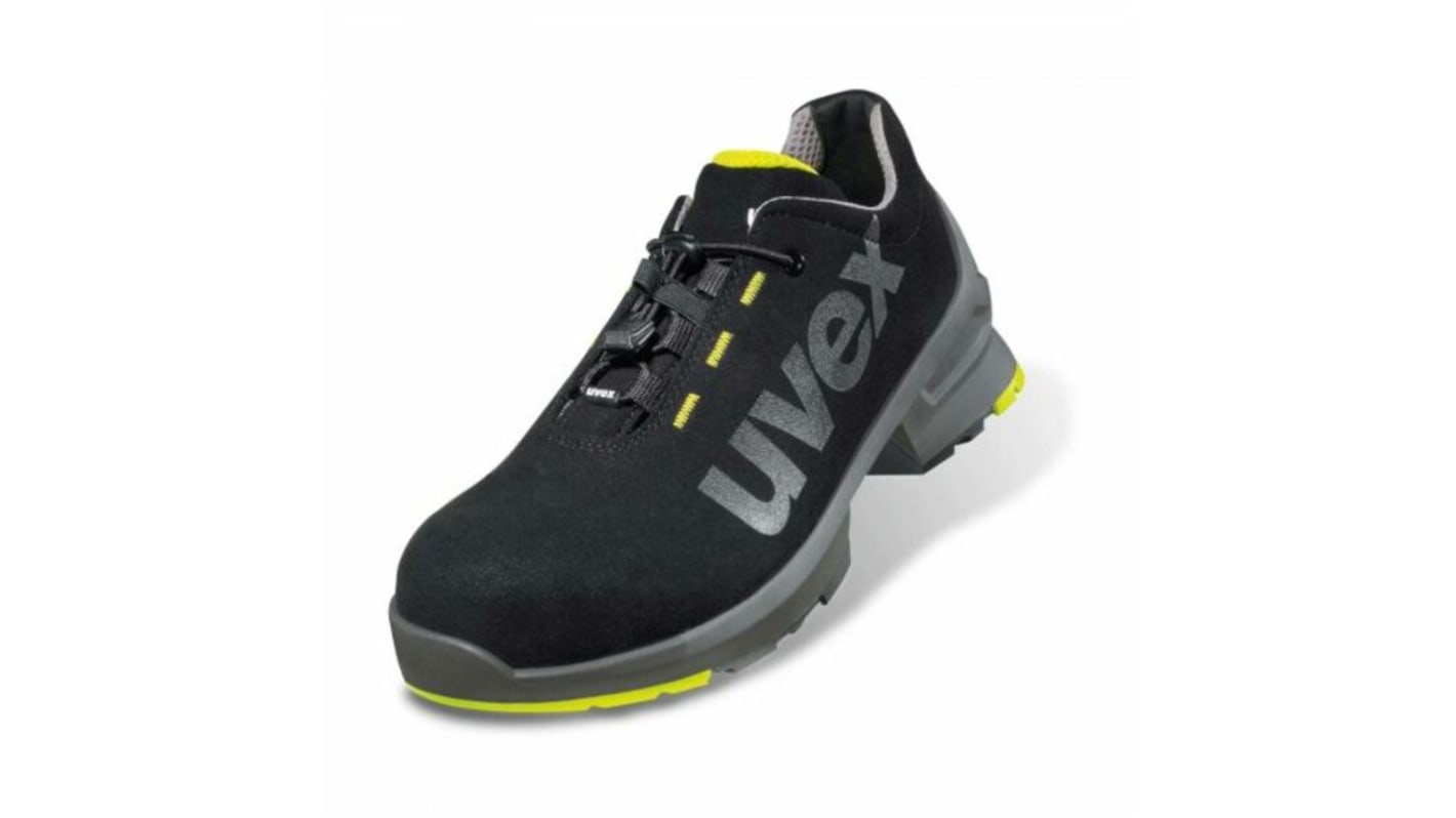 Uvex uvex 1 Unisex Black, Grey, Yellow  Toe Capped Safety Trainers, UK 7, EU 41