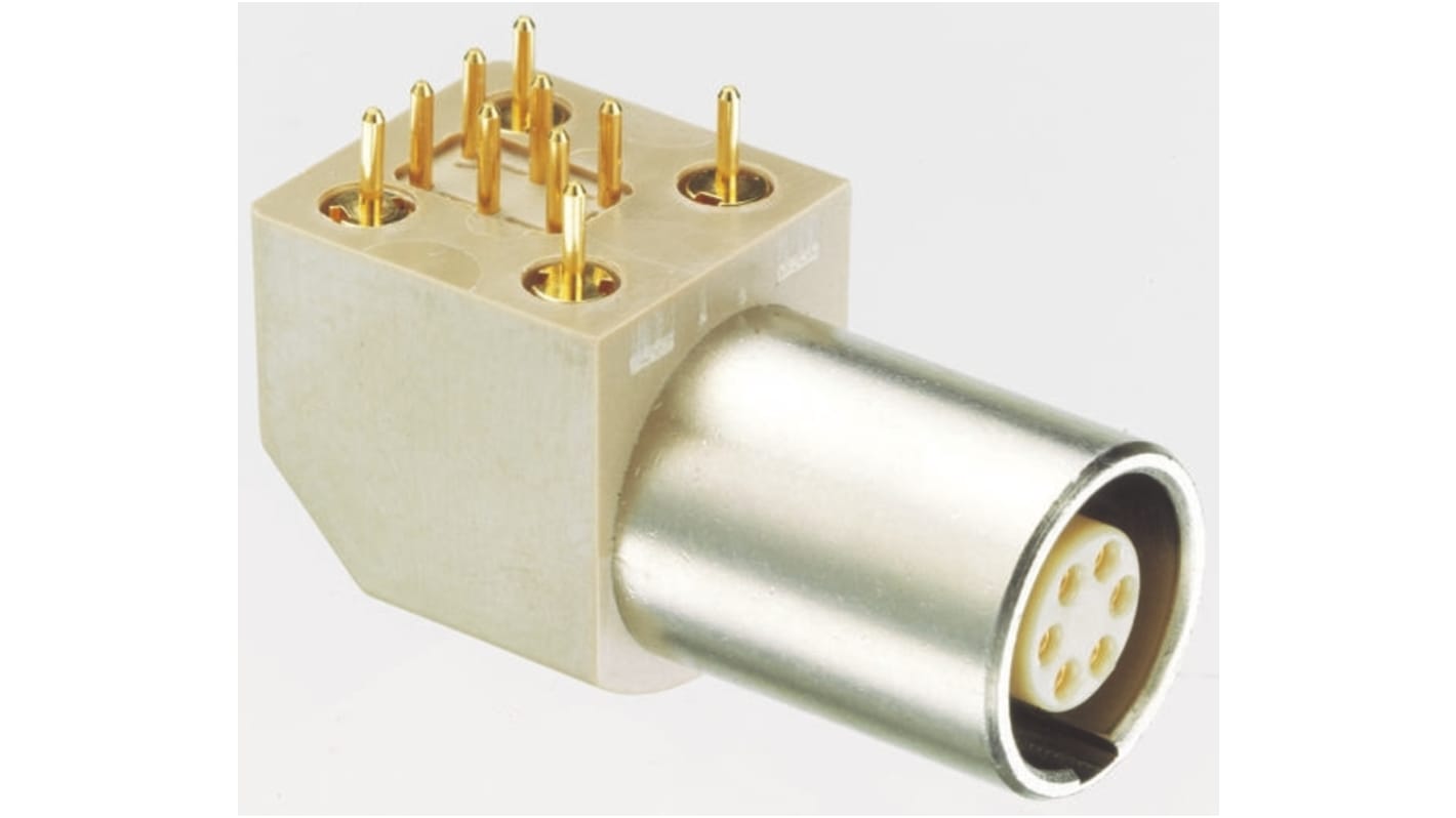 Lemo Circular Connector, 6 Contacts, Panel Mount, Socket, Female, IP50, 1B Series