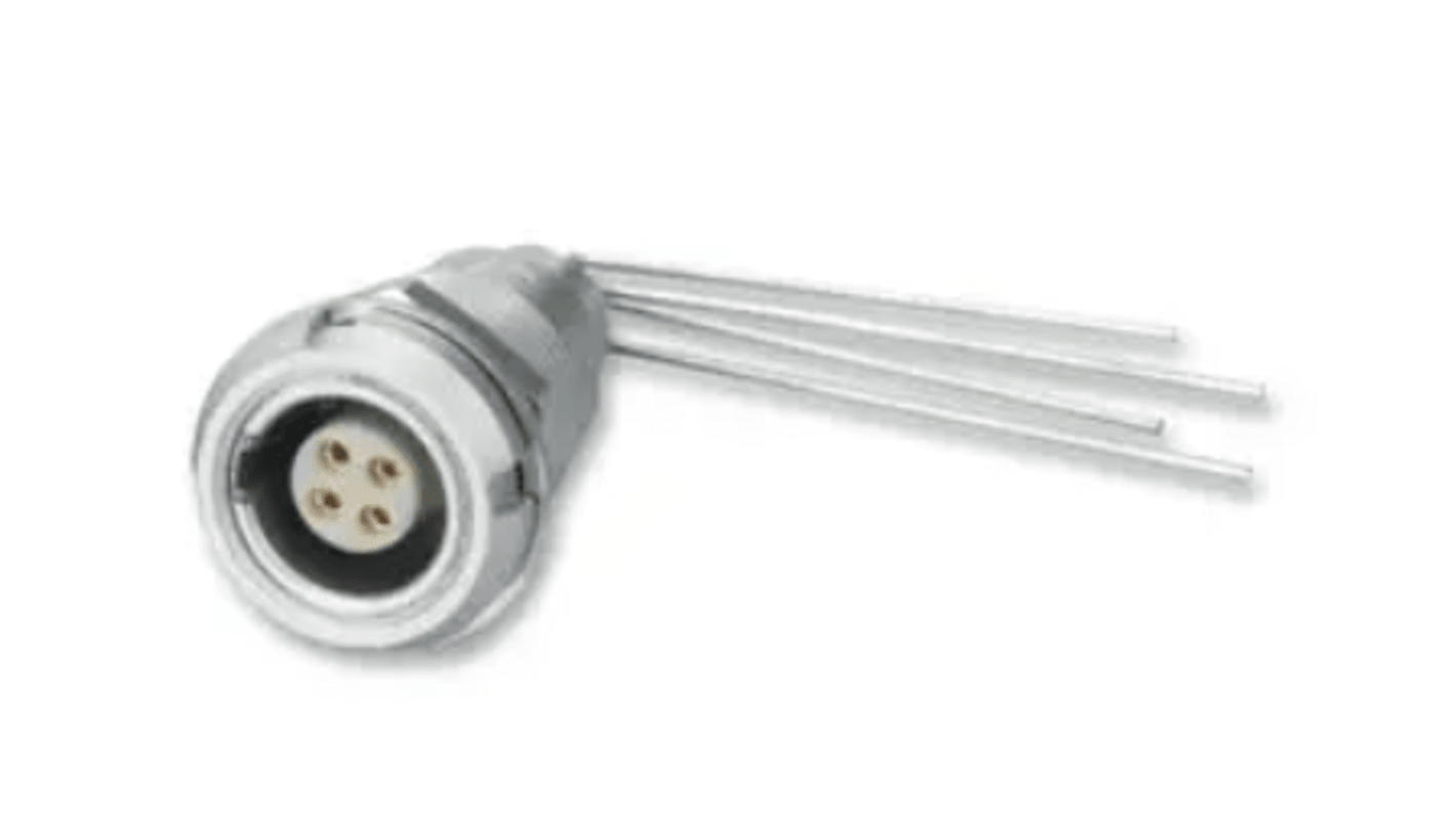 Lemo Circular Connector, 6 Contacts, Panel Mount, Socket, Female, IP50, 1B Series