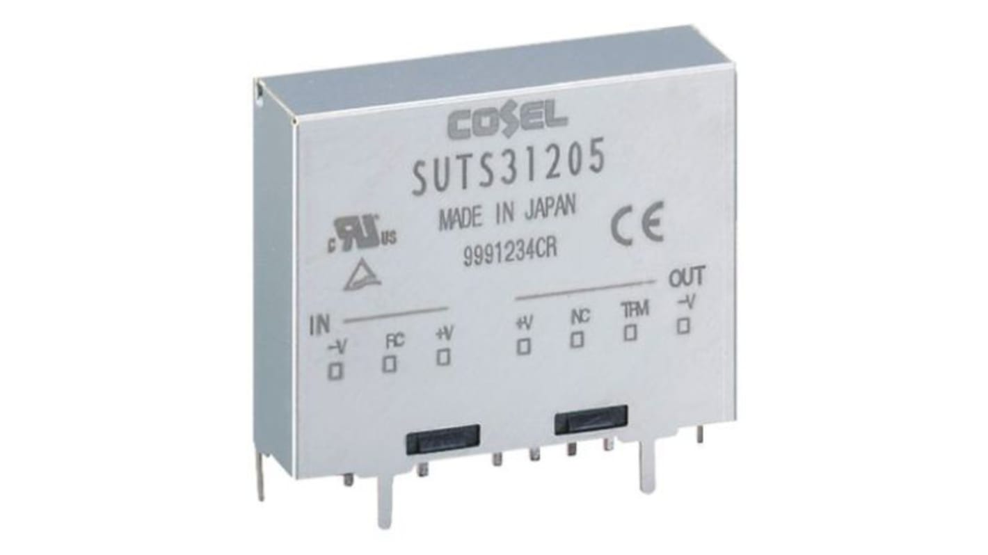 Convertisseur DC-DC Cosel, SUTS, Montage sur CI, 3W, 1 sortie, 15V c.c., 200mA