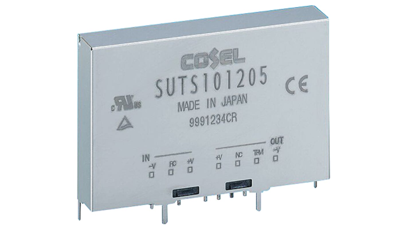 Convertisseur DC-DC Cosel, SUTS, Montage sur CI, 10.5W, 1 sortie, 15V c.c., 700mA