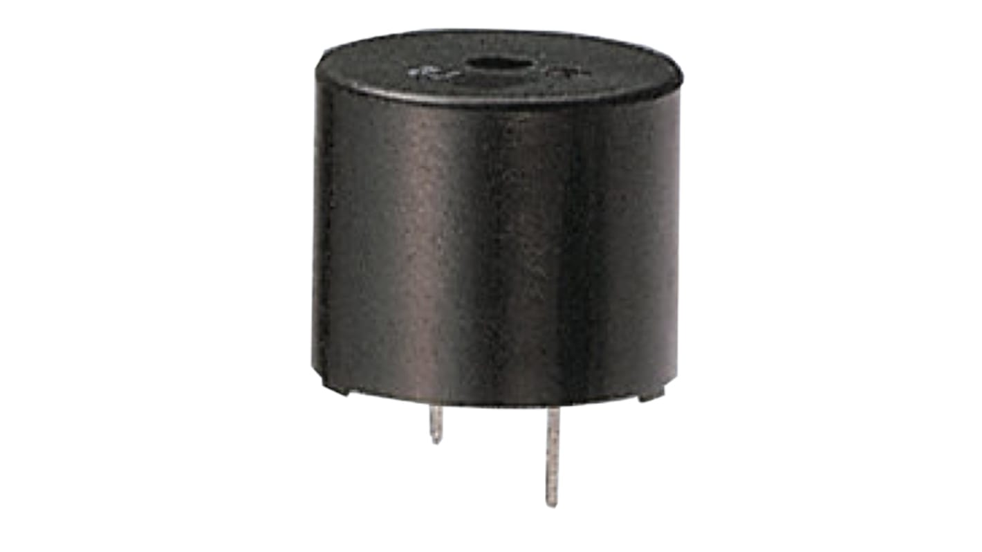 TDK 85dB Through Hole Internal Magnetic Buzzer Component, 16 (Dia.) x 14mm, 6V dc Min, 12V dc Max