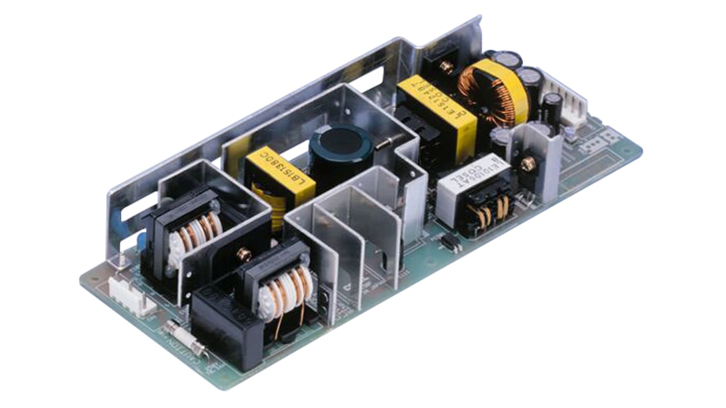 Cosel Switching Power Supply, LEB150F-0524-Y, 5 V dc, 24 V dc, 5A, 150W, Dual Output, 120 → 370 V dc, 85