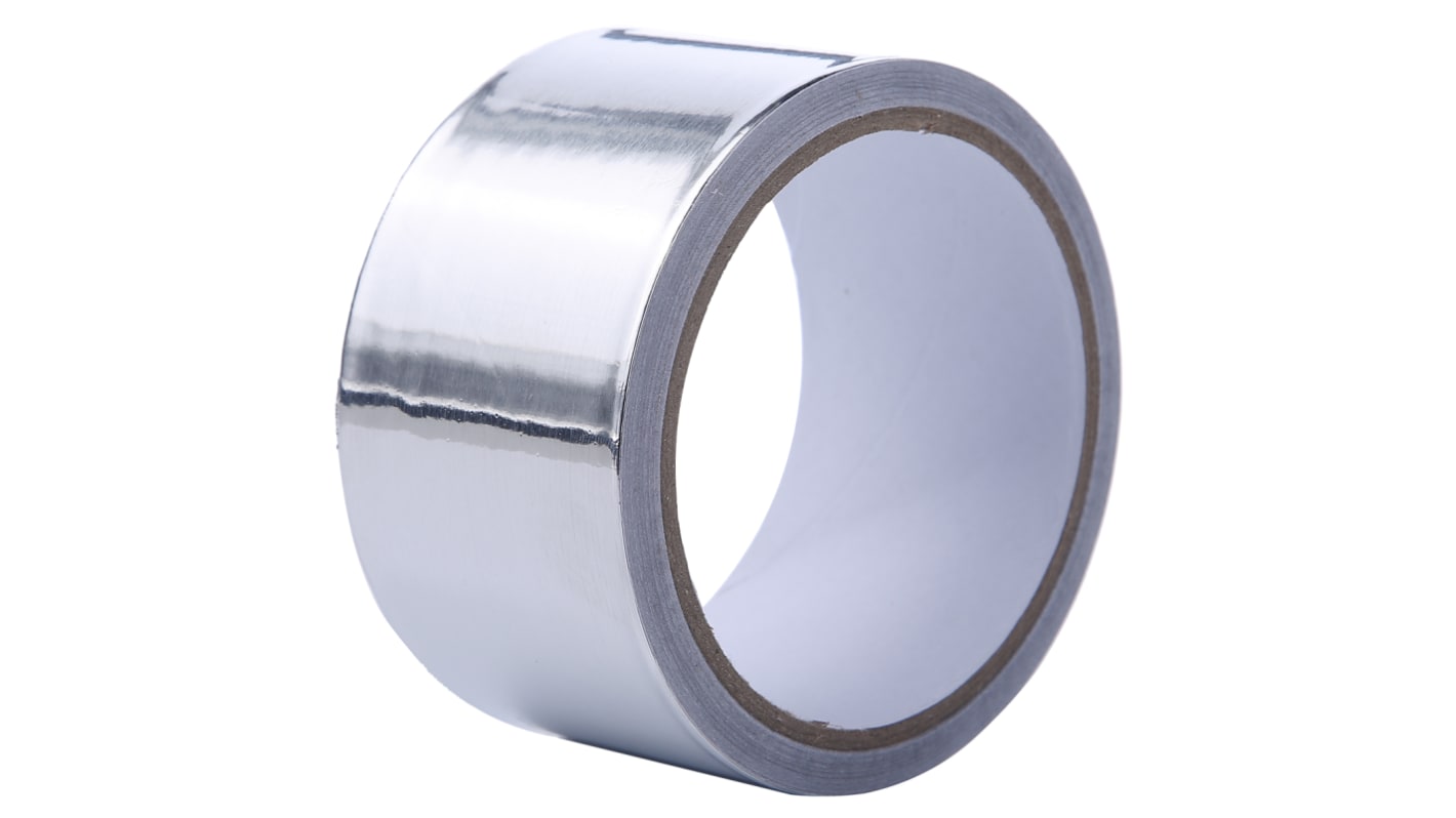 RS PRO Aluminiumfolie Abdeckband silbern, Stärke 0.09mm Acryl-Kleber 50mm x 25m