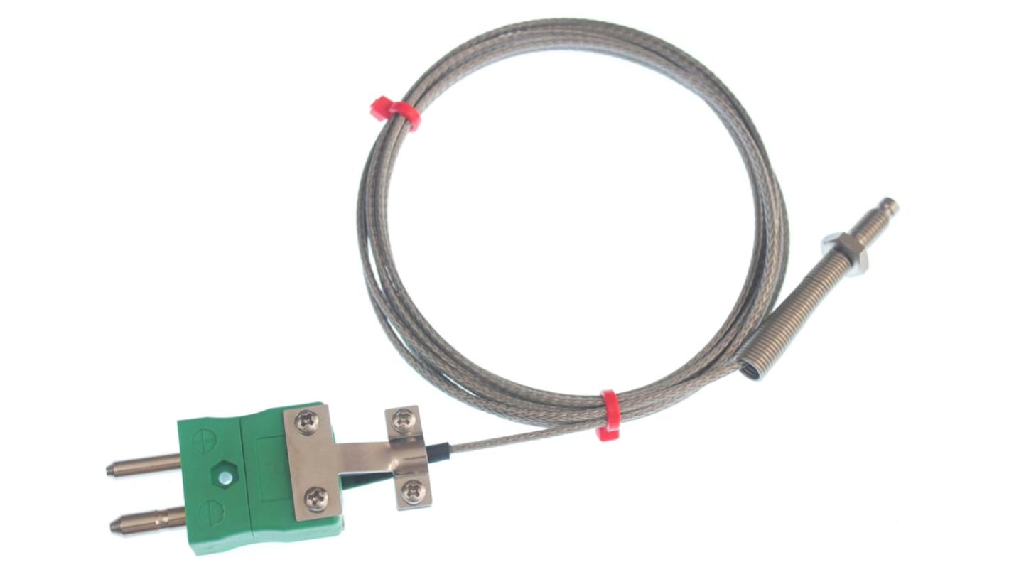 Thermocouple pour buse RS PRO type K Ø M6 x 1mm, L 2m, +350°C max à Fiche mâle standard