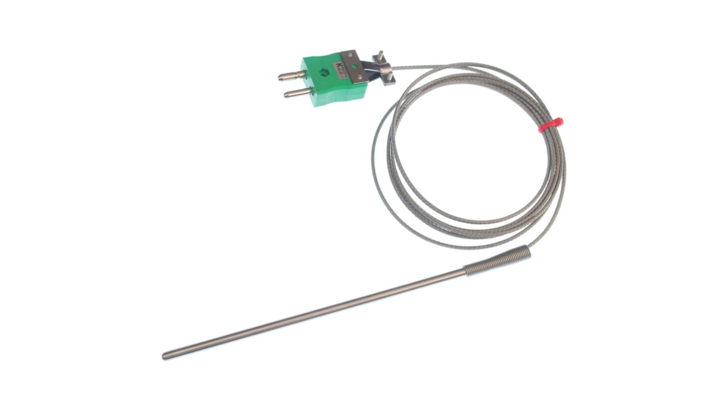 Thermocouple à usage intensif RS PRO type K Ø 4.5mm, L 150mm, +350°C max à Fiche mâle standard