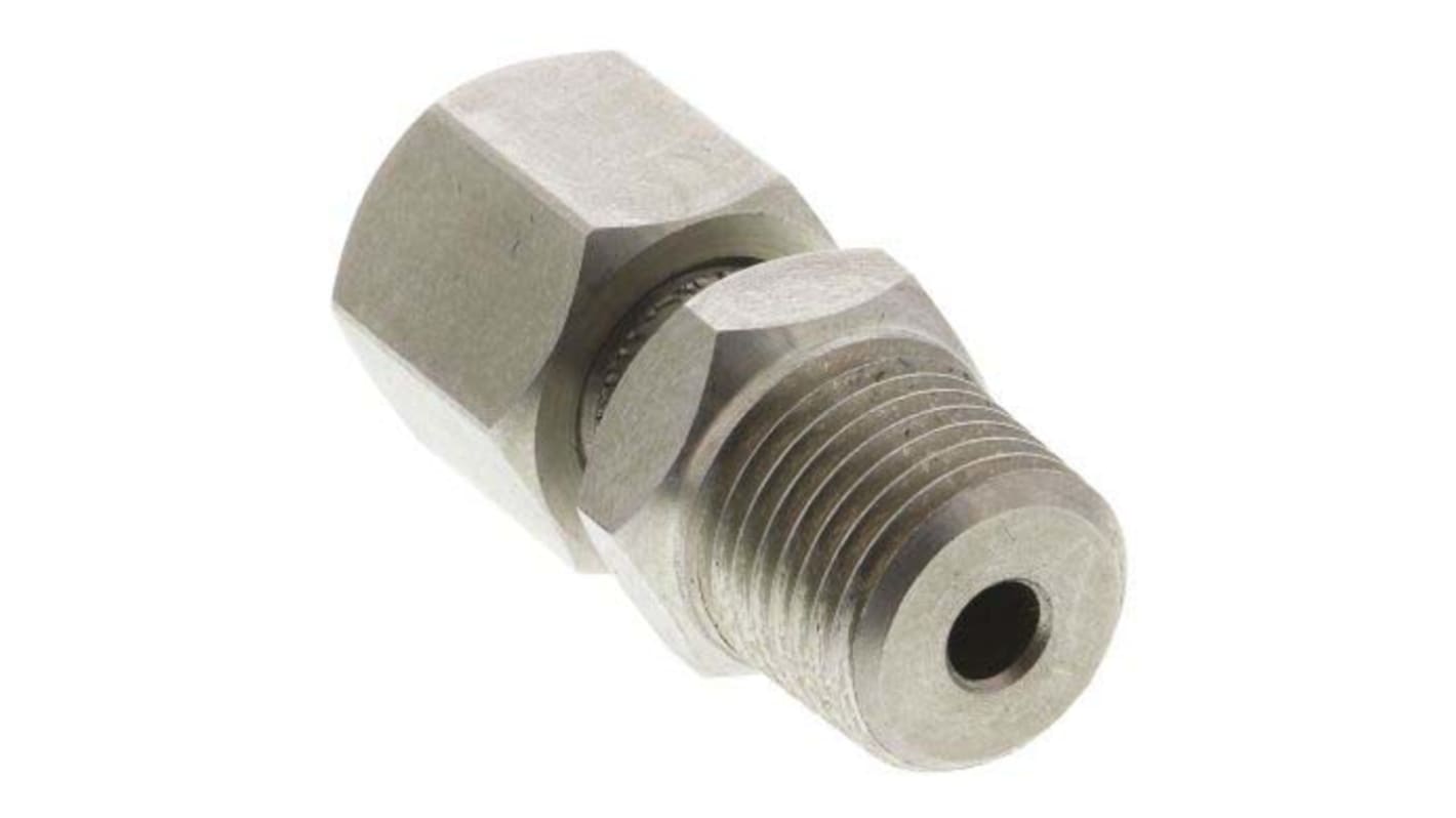 RS PRO Stainless Steel Compression Fitting for Use with 2 mm Diameter Thermocouple Probe