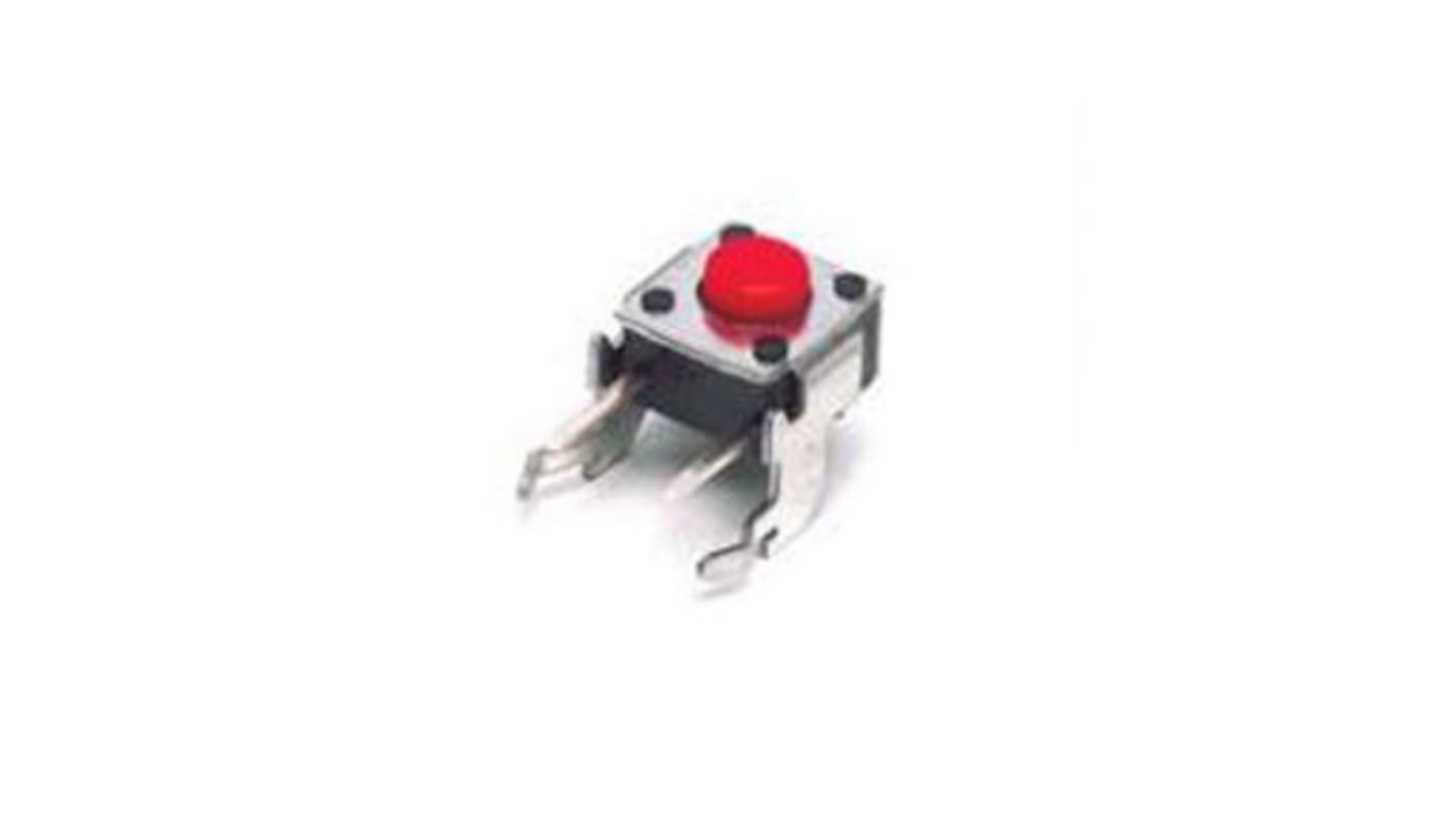 IP67 Black Cap Tactile Switch, SPST 50 mA 1.6mm Through Hole