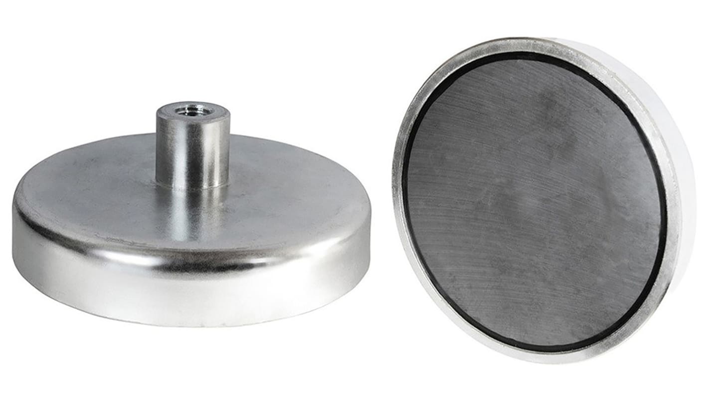 Eclipse Topf Magnet, Gewindebohrung, Ø 6mm x 11.5mm M3, Zugkraft 0.5kg Samarium Cobalt