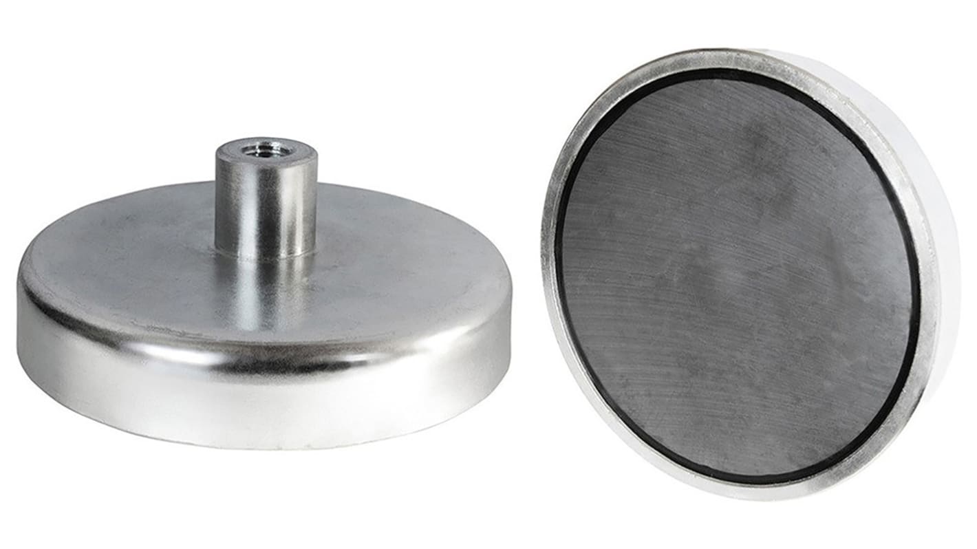 Eclipse Pot Magnet 8mm Threaded Hole Samarium Alloy, 1.1kg Pull