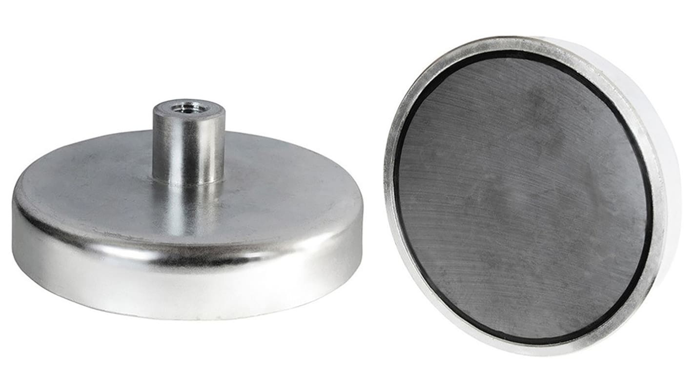 Eclipse Pot Magnet 10mm Threaded Hole Samarium Alloy, 2kg Pull