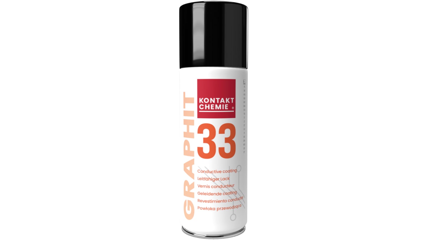 Kontakt Chemie GRAPHIT 33 Leitlack Graphit Schwarz, Spray 200 ml