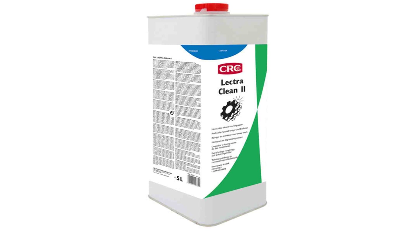 Desengrasante CRC Lectra Clean II de 5 l, Limpiador de altas prestaciones, para Limpieza de piezas mecánicas, Agregados