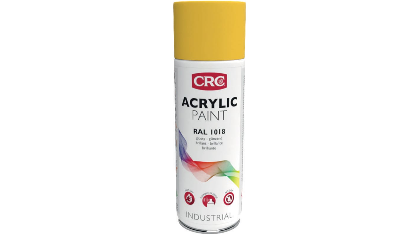 CRC ACRYLIC PAINT Sprühfarbe Gelb Glänzend, 400ml