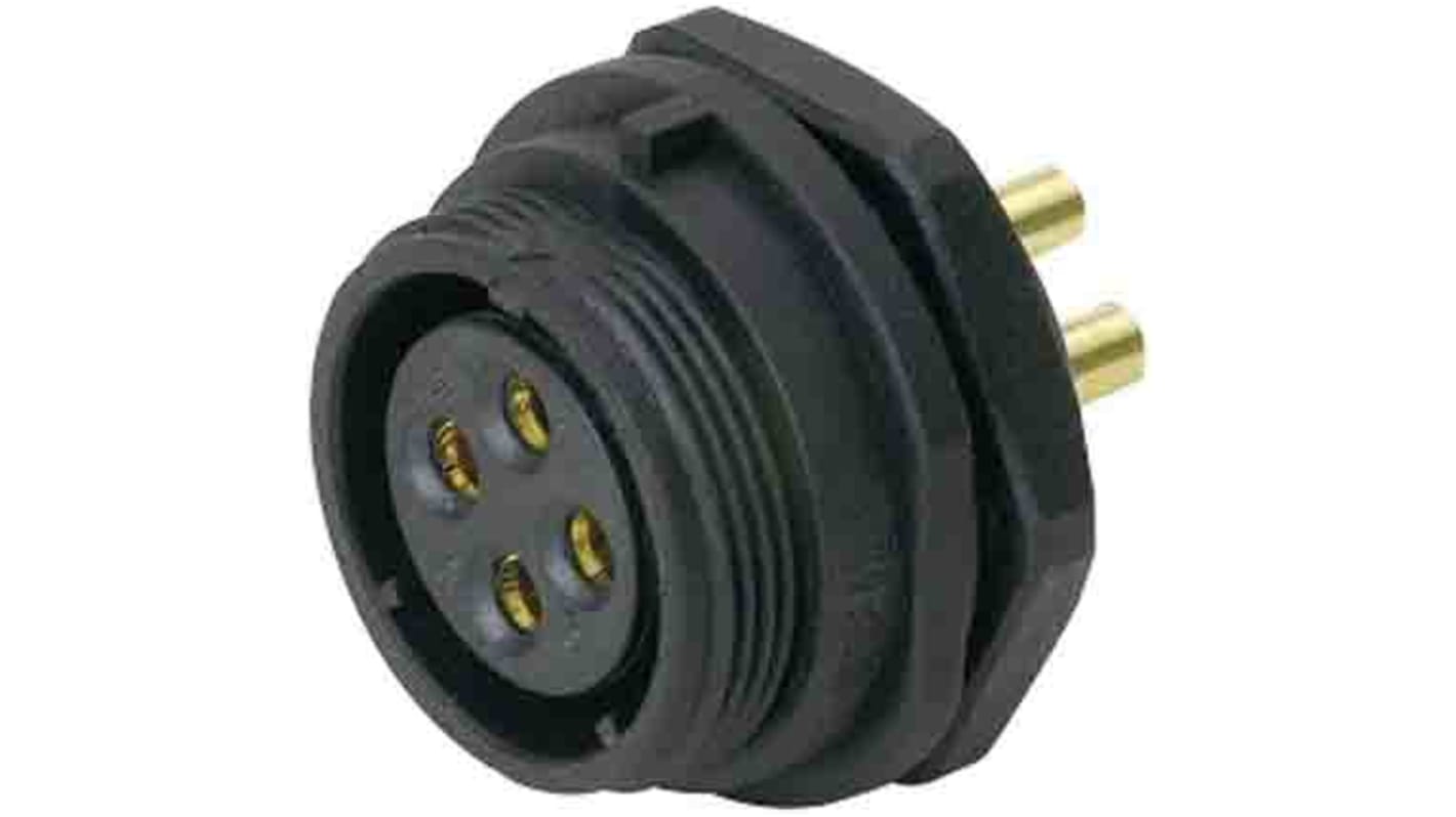 Conector circular RS PRO hembra de 3 vías hembra, Montaje en Panel, IP68