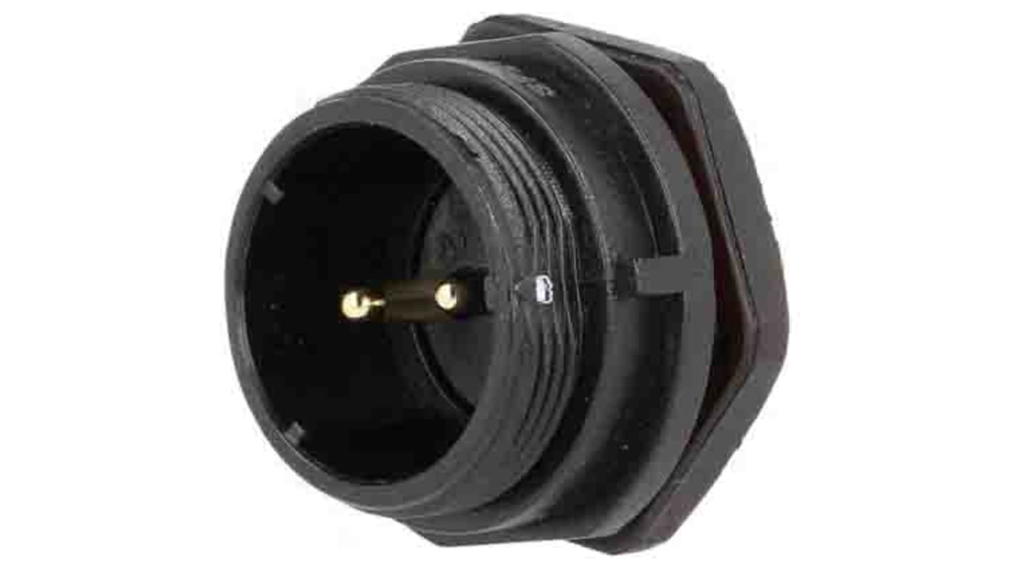 Conector circular RS PRO macho de 2 vías macho, Montaje en Panel, IP68