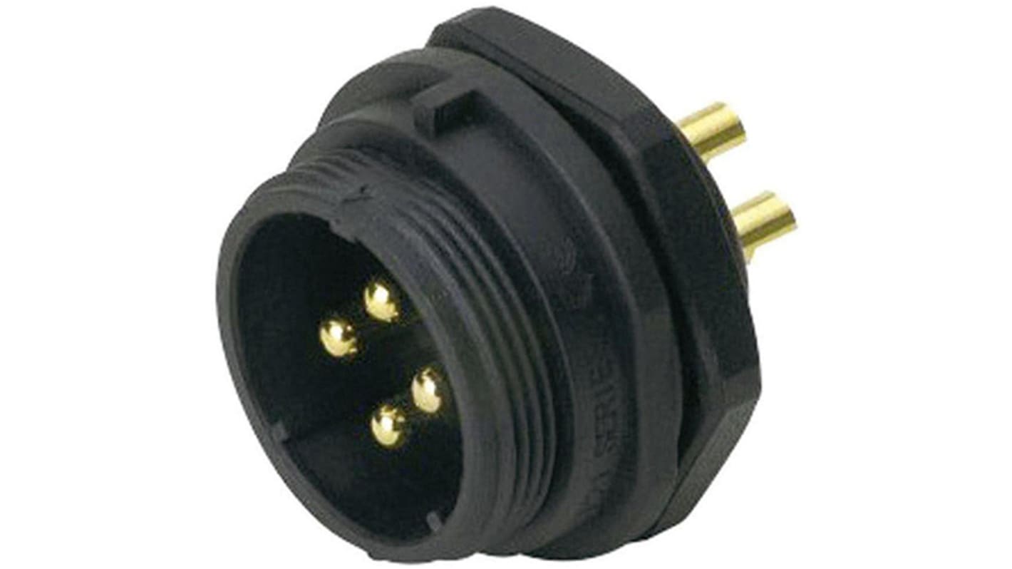 Conector circular RS PRO macho de 3 vías macho, Montaje en Panel, IP68