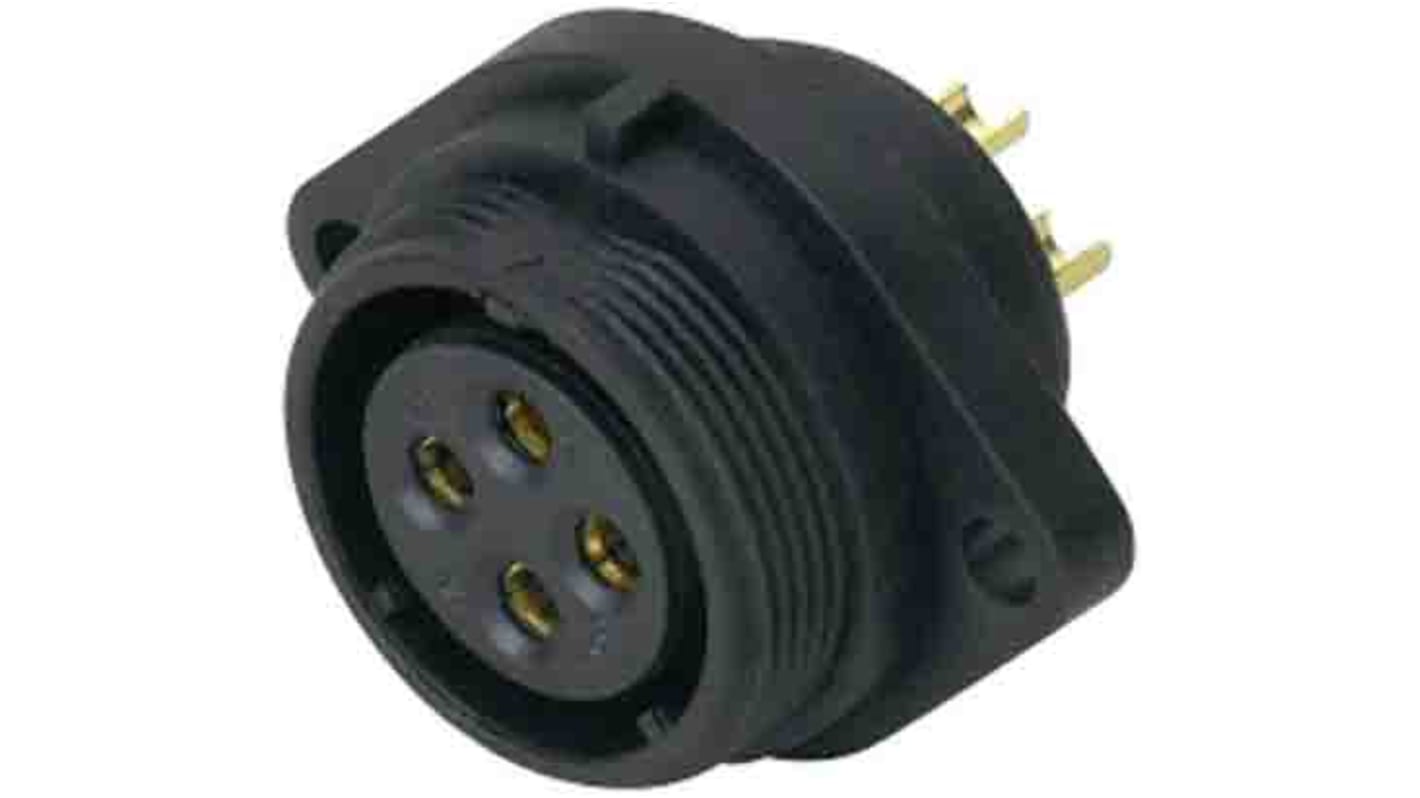 Conector circular RS PRO hembra de 2 vías hembra, Montaje de Reborde, IP68