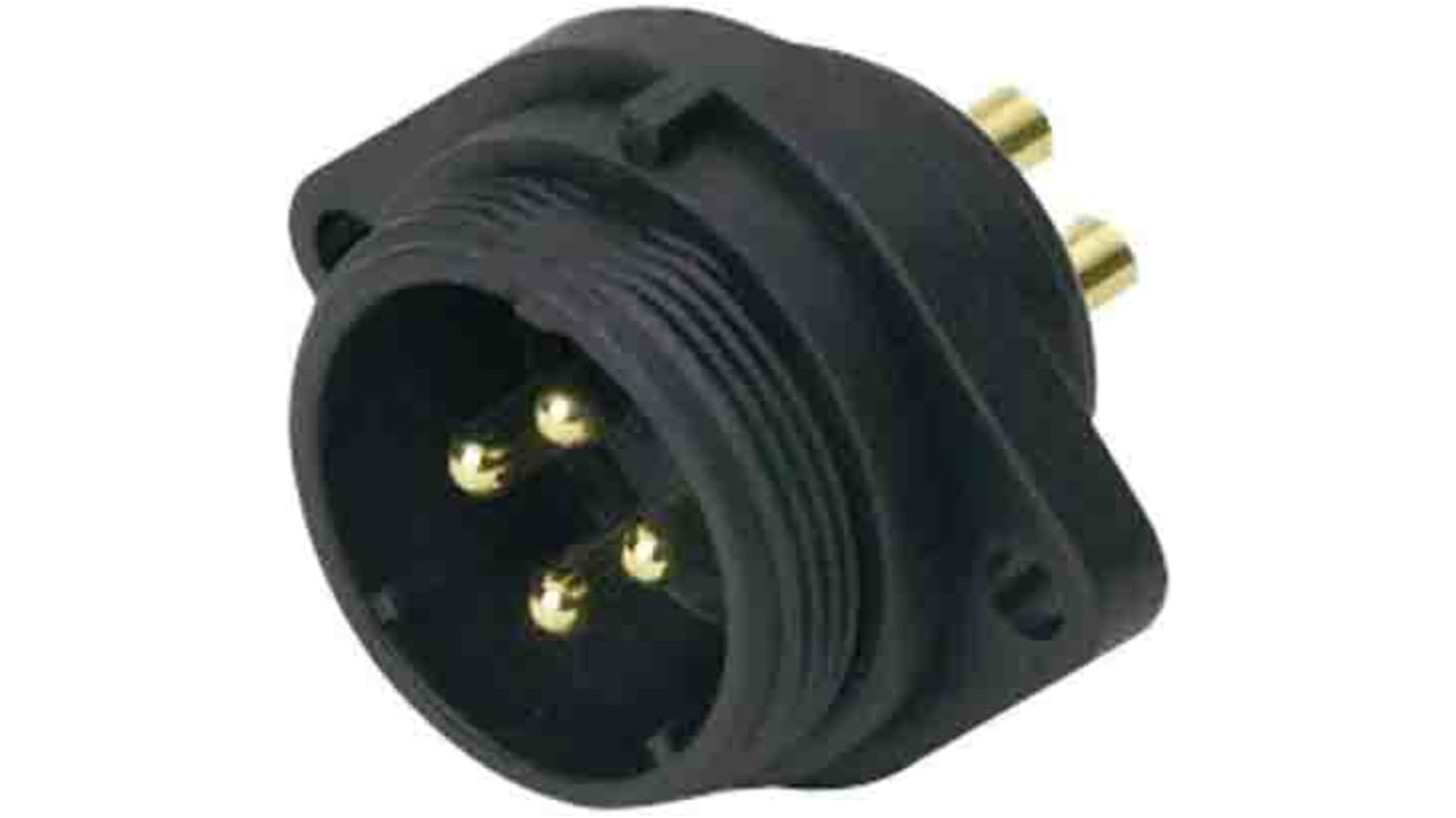 Conector circular RS PRO macho de 2 vías macho, Montaje de Reborde, IP68