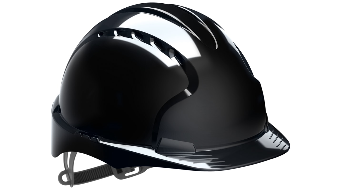 JSP EVO2 Black Safety Helmet , Adjustable, Ventilated