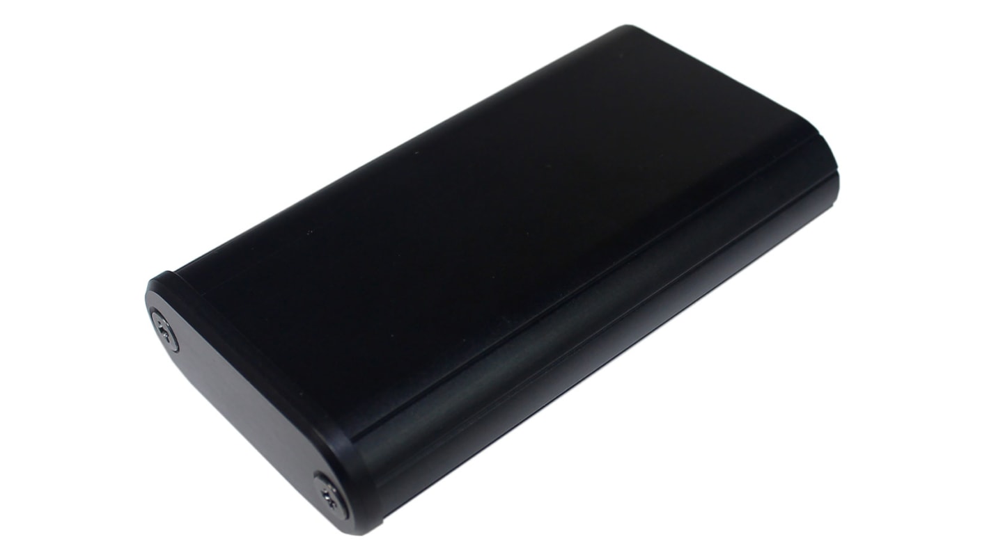 Takachi Electric Industrial MXA Series Black Aluminium Handheld Enclosure, 41 x 74 x 15mm