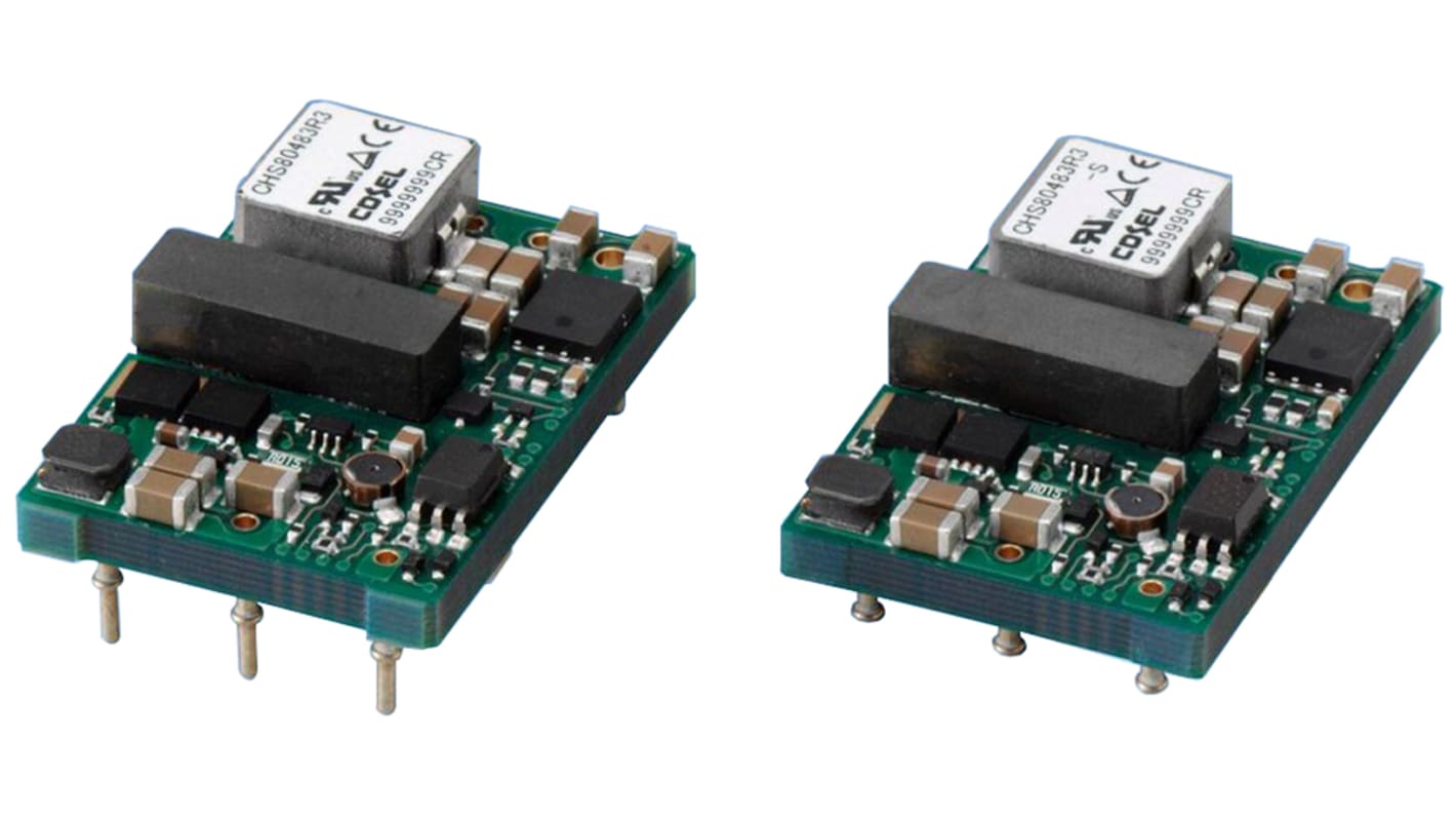 Cosel CHS DC-DC Converter, 12V dc/ 7.5A Output, 36 → 76 V dc Input, 90W, PCB Mount, +85°C Max Temp -40°C Min Temp