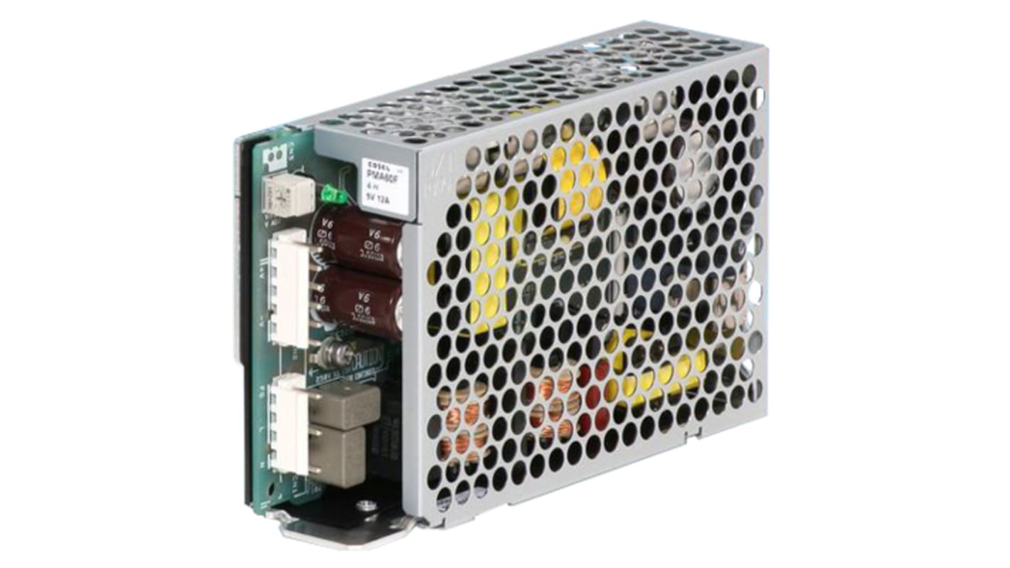 Cosel Switching Power Supply, PMA60F-5-N, 5V dc, 12A, 60W, 1 Output, 85 → 264V ac Input Voltage