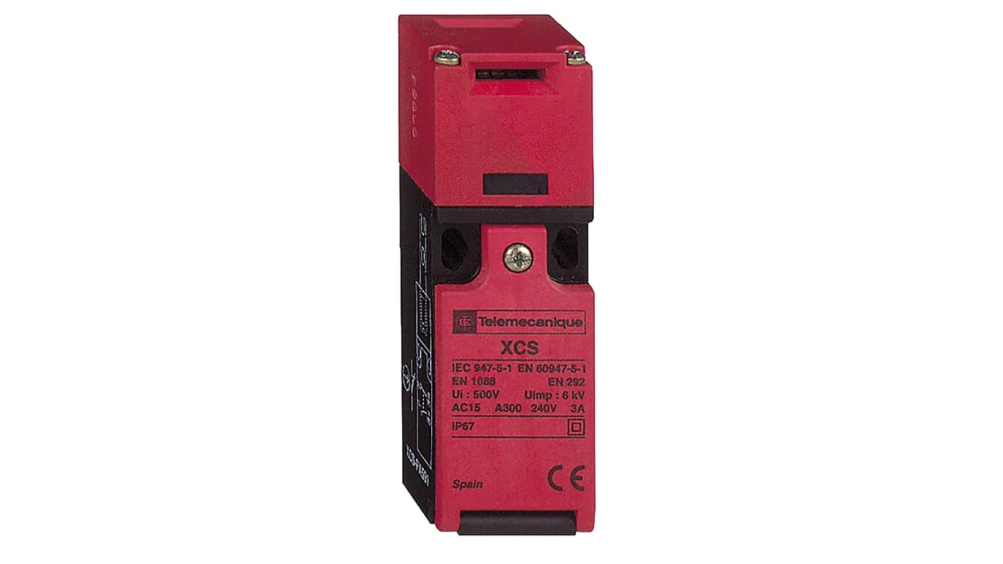 Commutateur de verrouillage de sécurité Telemecanique Sensors XCSPA, 2NO/1NF, A clé, IP67, 240V, 6A