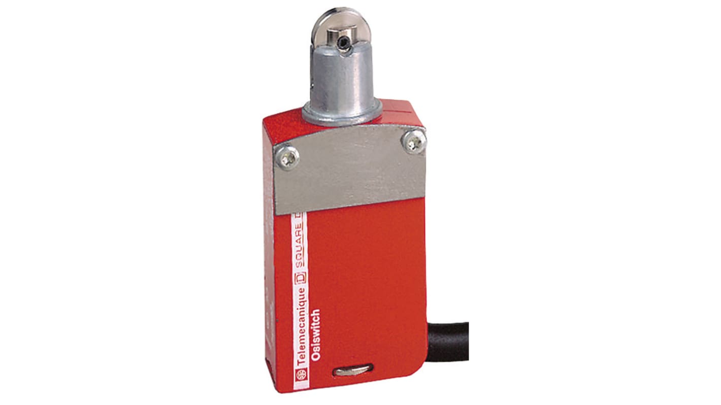 Telemecanique Sensors XCSM Series Roller Plunger Interlock Switch, 2NO/2NC, IP66, IP67, IP68, 4P, Metal Housing