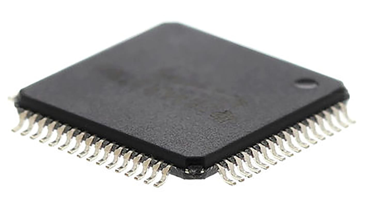 Texas Instruments, Octal 24-bit- ADC 64ksps, 64-Pin TQFP