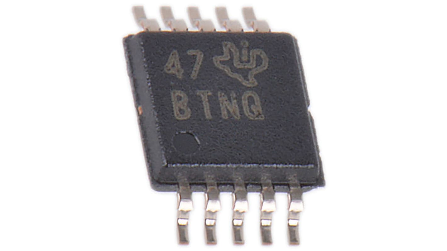 Texas Instruments DAC7563TDGST, 2-Channel Serial DAC, 10-Pin VSSOP