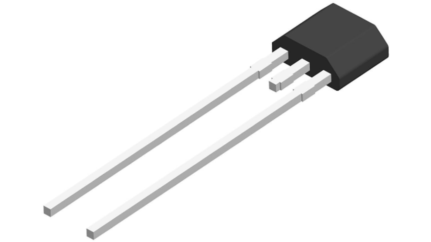 Texas Instruments デジタル温度センサ, ±0.7°C, 1線, 2-Pin TO-92