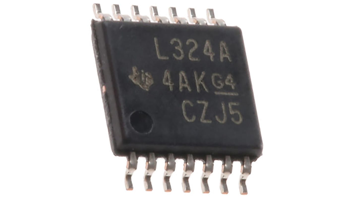 Texas Instruments オペアンプ, 表面実装, 4回路, ±2電源, 単一電源, OPA4172IPW