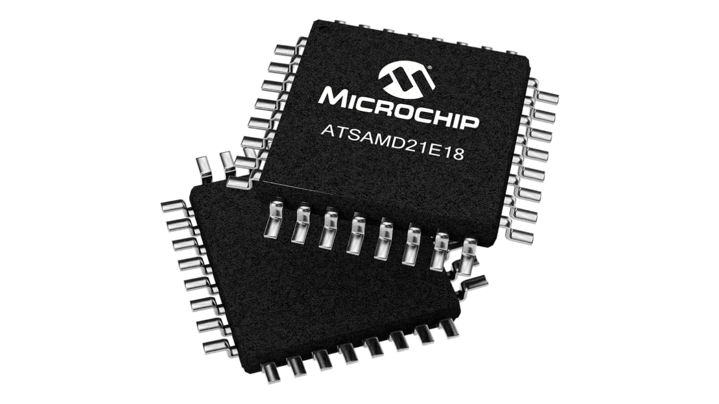 Microchip ATSAMD21E18A-AU, 32bit ARM Cortex M0+ Microcontroller, SAM D21, 48MHz, 256 kB Flash, 32-Pin TQFP
