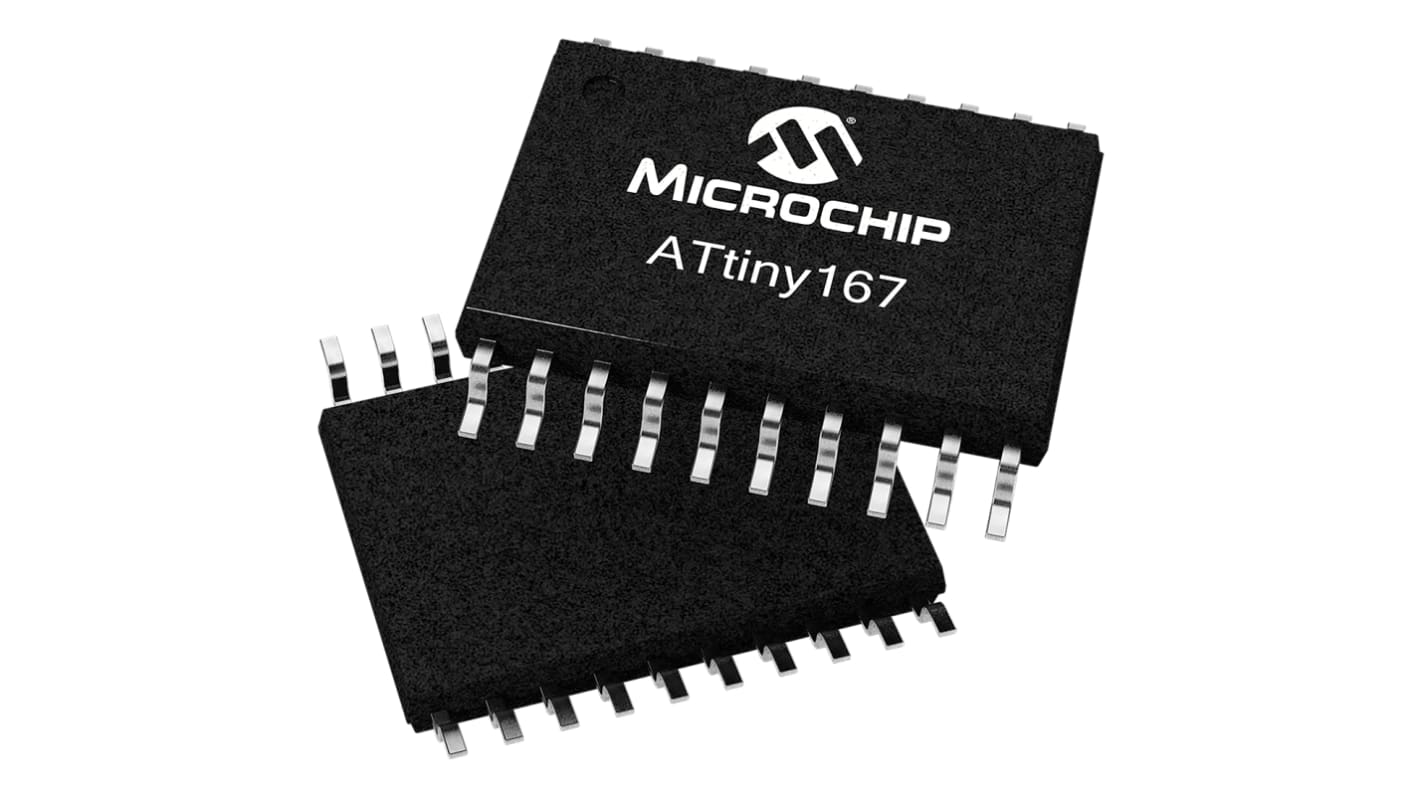 Microcontrôleur, 8bit, 512 B RAM, 16 Ko, 16MHz, TSSOP 20, série ATtiny167