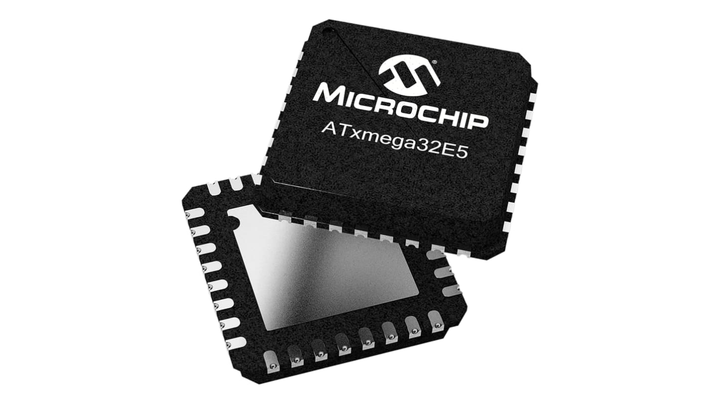 Microchip マイコン AVR XMEGA, 32-Pin VQFN ATXMEGA32E5-MU