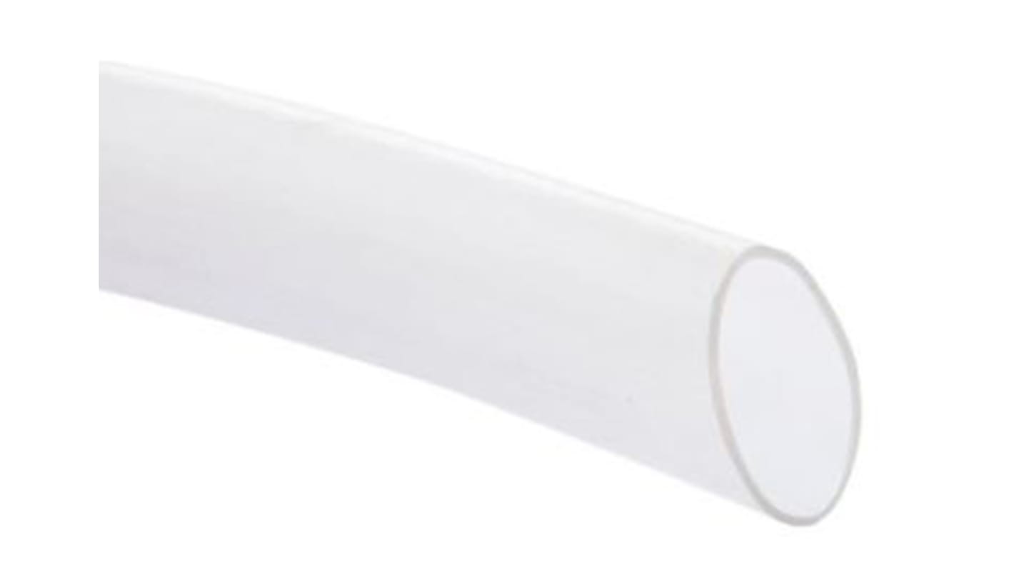 Tubo termorretráctil HellermannTyton de Poliolefina Transparente, contracción 2:1, Ø 6.4mm, long. 1m