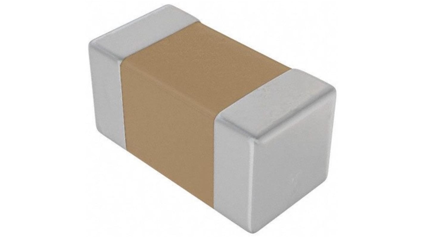 KEMET 1nF Multilayer Ceramic Capacitor MLCC, 50V dc V, ±10% , SMD