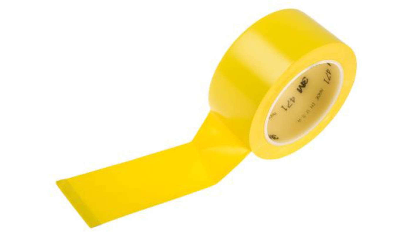 3M Scotch 471 Yellow Vinyl 33m Lane Marking Tape, 0.13mm Thickness