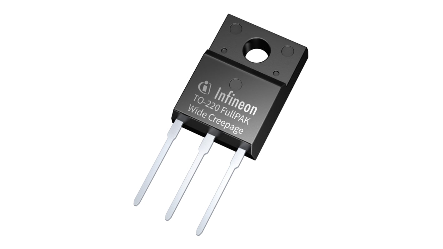 MOSFET Infineon, canale N, 1,4 Ω, 10,3 A, TO-220 FP, Su foro