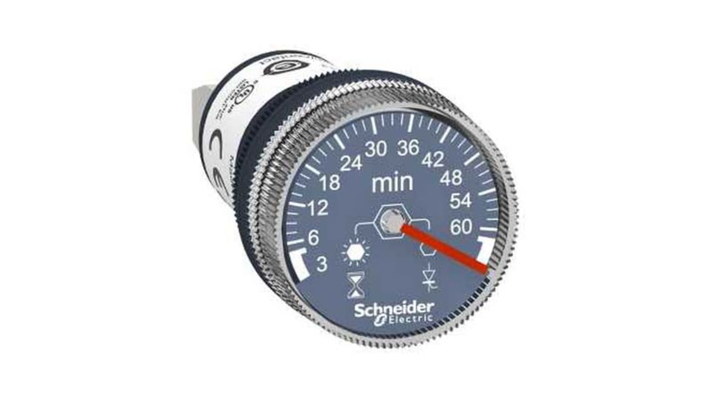 Timer Relay Schneider Electric, intervallo 3 → 60min, A pannello