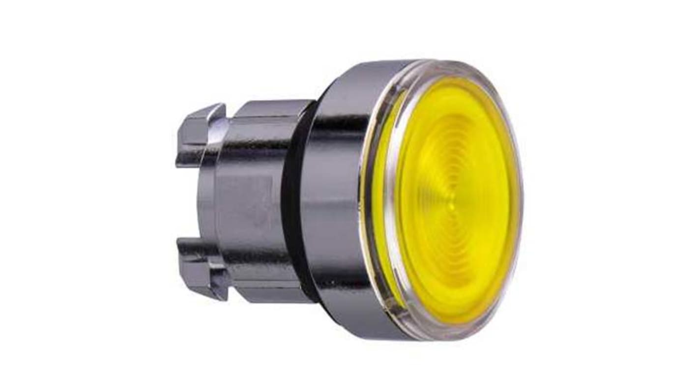 Schneider Electric Harmony XB4 Series Yellow Momentary Push Button Head, 22mm Cutout, IP66, IP67, IP69K